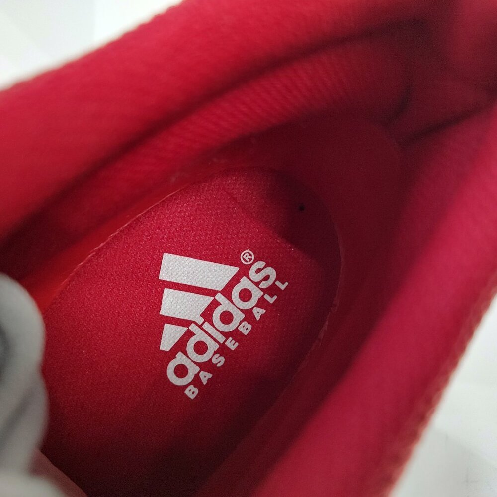 Adidas Mens Baseball Cleat 15 Red Gray AST TR Howard Mid Metal Softball Sport - Picture 8 of 10